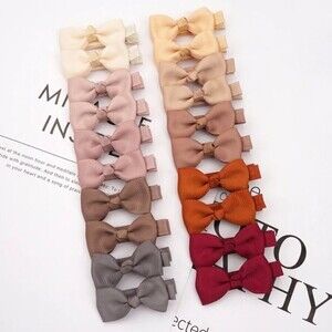 New 20 Pcs Boutique Tiny Baby Hair Bows Clips for Baby Girls Toddlers Decor